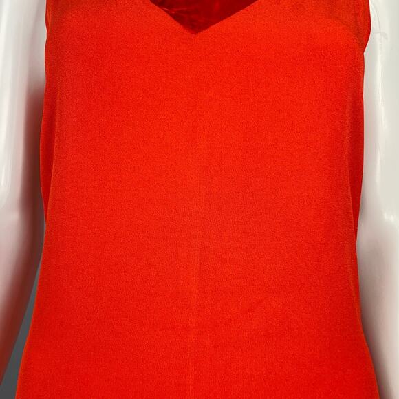 GIVENCHY Size 2 Red Purple Viscose Blend Sleeveless Gown Dress - Picture 4 of 6